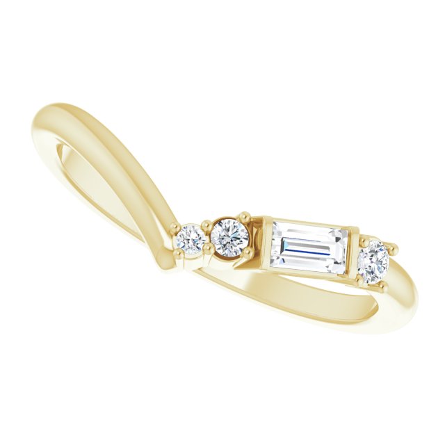 Mixed Natural Diamond Contour Band