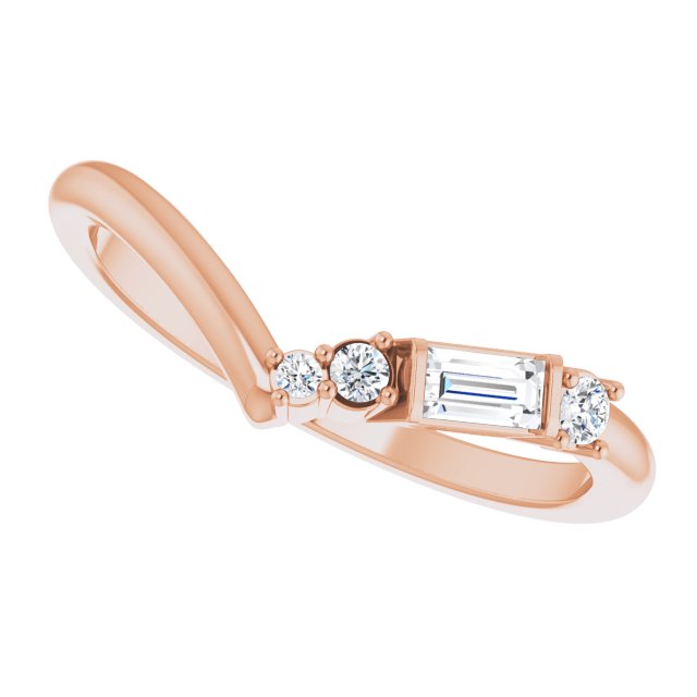 Mixed Natural Diamond Contour Band