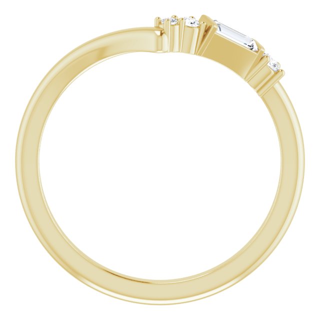 Mixed Natural Diamond Contour Band