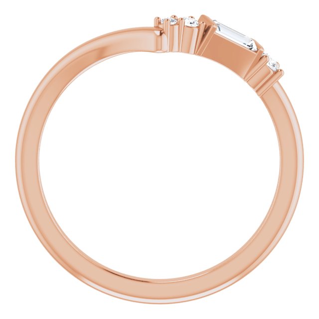Mixed Natural Diamond Contour Band