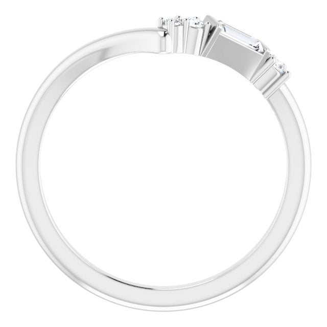 Mixed Natural Diamond Contour Band