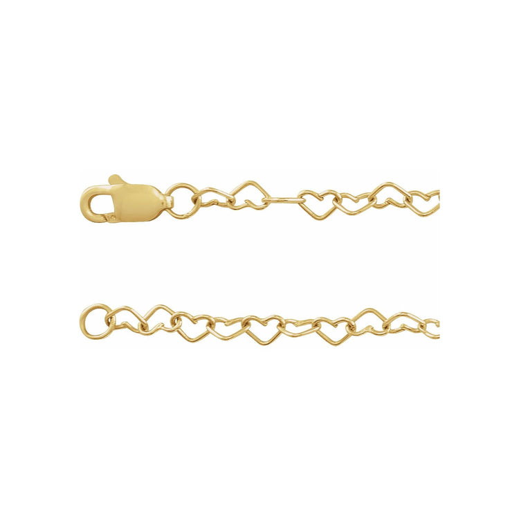 Heart Chain Link Necklace