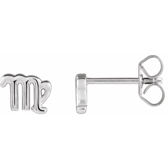 Gold 14k Zodiac Earrings Virgo