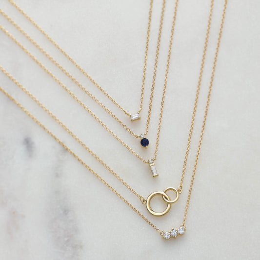 Diamond + Gemstone Necklaces