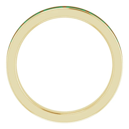 Emerald Baguette Stackable Ring