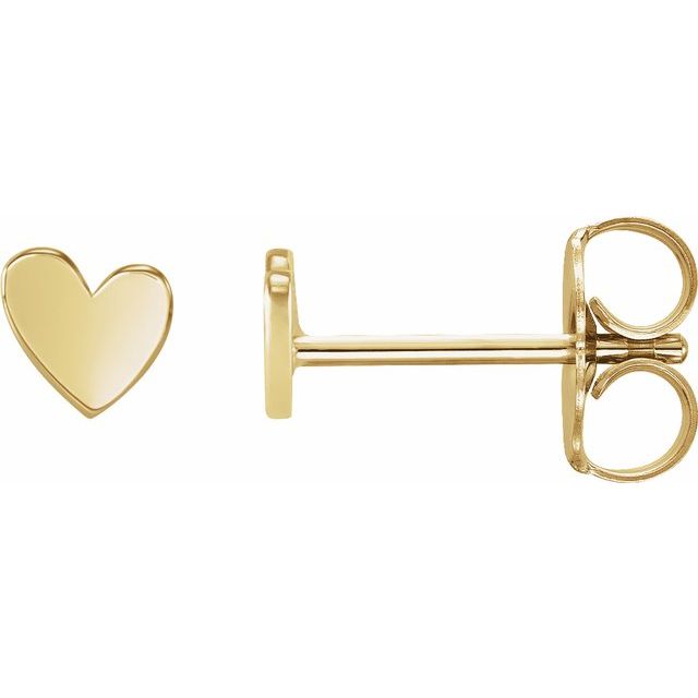 Imperfectly Perfect Asymmetrical Heart Stud Earrings