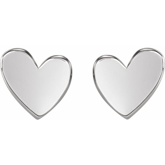Imperfectly Perfect Asymmetrical Heart Stud Earrings