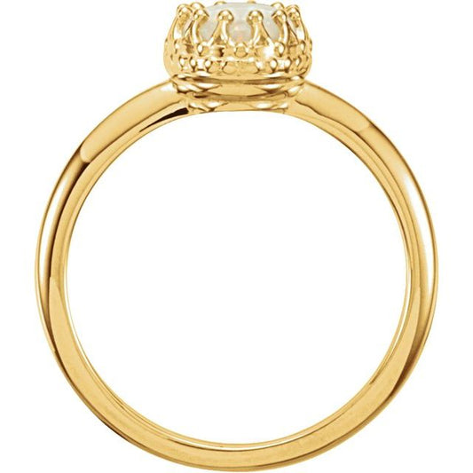 Vintage Opal Crown Gold Ring