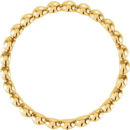 Gold Stackable Bead Ring