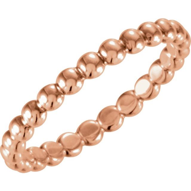 Gold Stackable Bead Ring