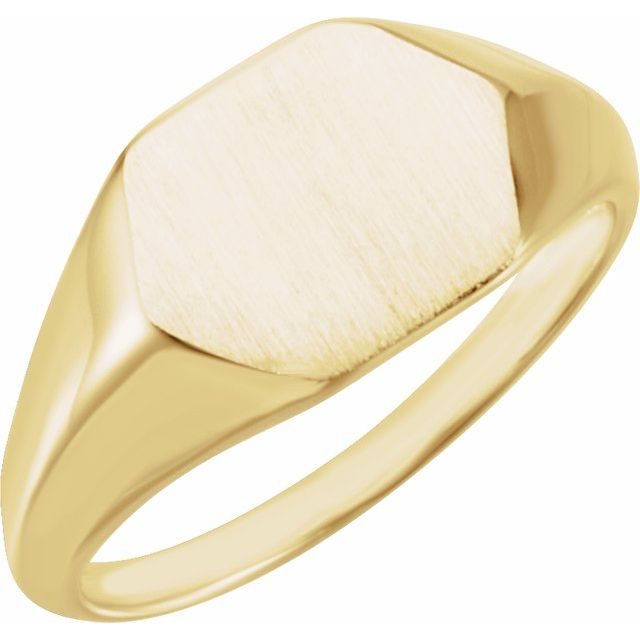 Engravable Geometric Signet Ring