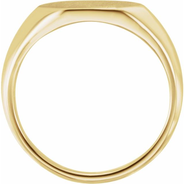 Engravable Geometric Signet Ring