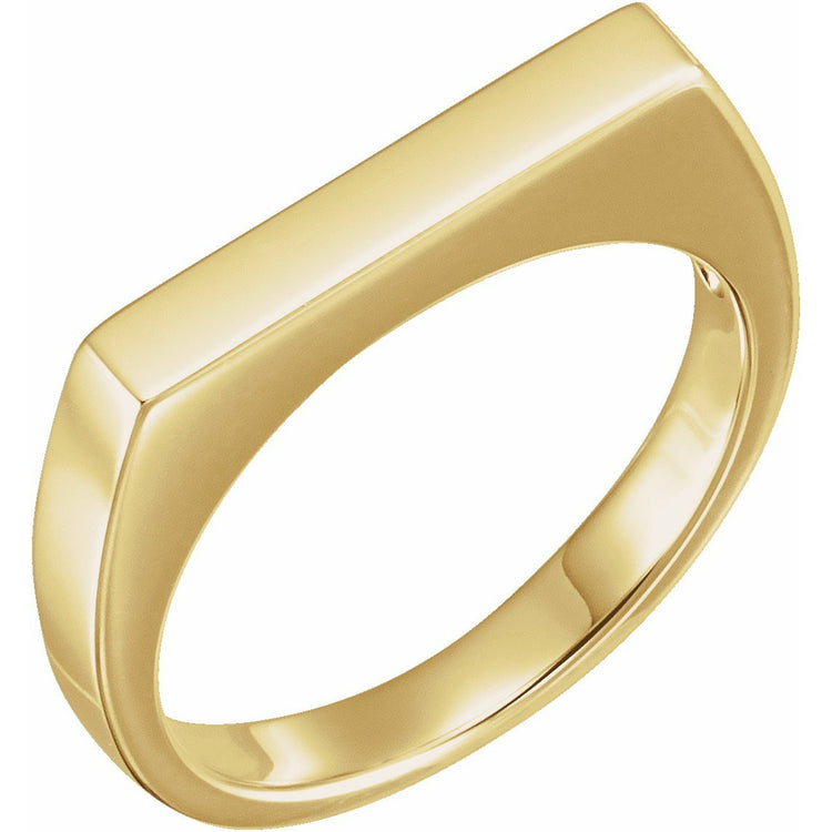 Minimalist Engravable Bar Stack Ring