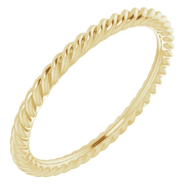 Skinny Rope Solid Gold Ring