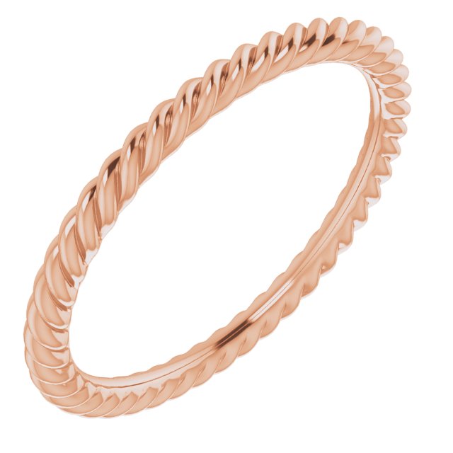 Skinny Rope Solid Gold Ring