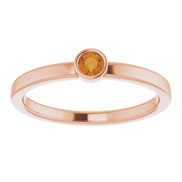 November Birthstone Natural Citrine Gold Ring