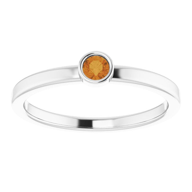 November Birthstone Natural Citrine Gold Ring