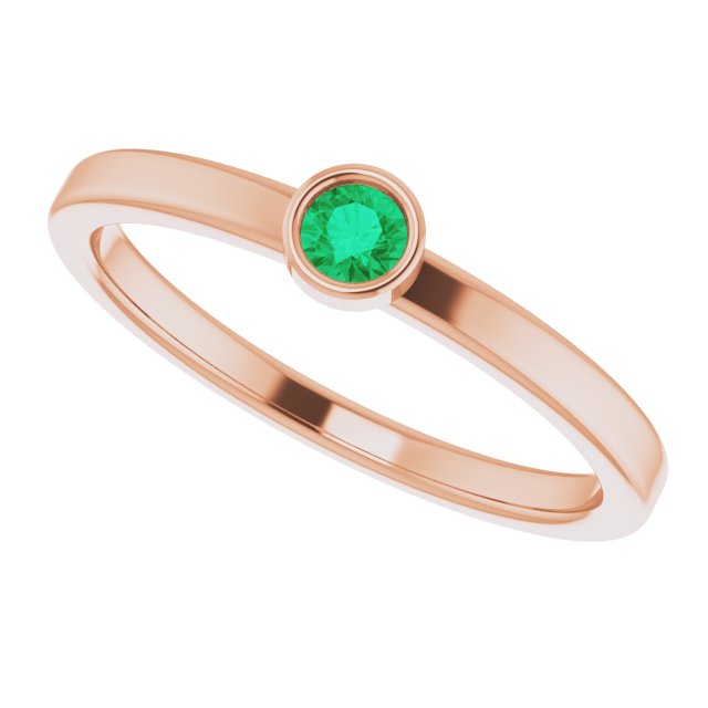 May Birthstone Natural Emerald Ring