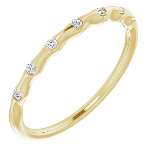 Gold & Diamonds Stackable Infinity Ring