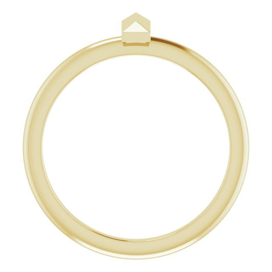 Stackable Bar Yellow Gold Ring