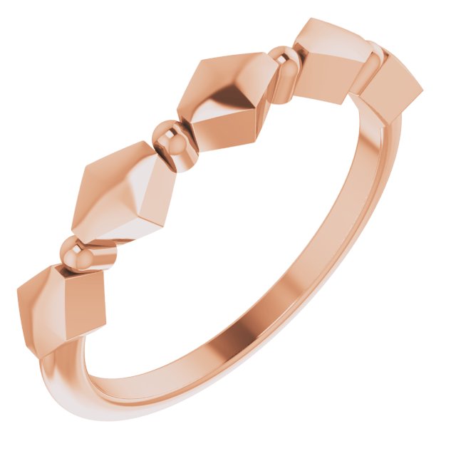 Rose Geometric Stackable Gold Ring