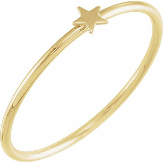Gold Stackable Star Ring