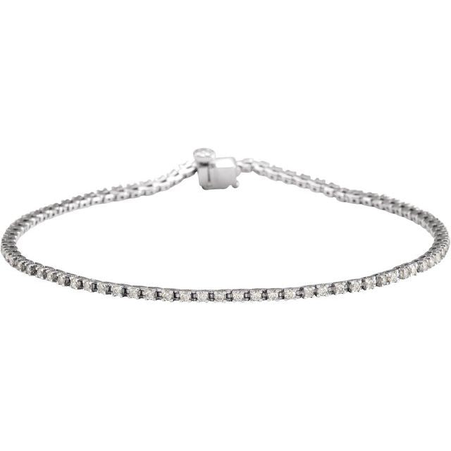 1 CTW Lab-Grown Diamond Tennis Bracelet