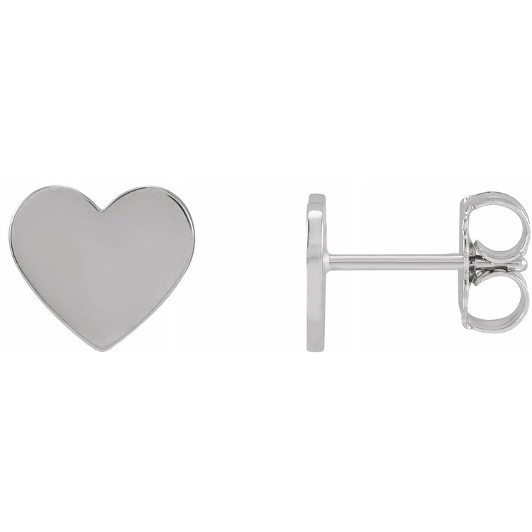 Engravable Heart Earrings