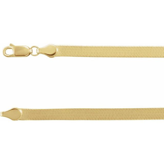 14K Yellow Flexible Herringbone Chain 4.6 mm