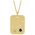 Blue Rubi Capricorn Zodiac Constellation Necklace- 14K Blue Sapphire + Diamond