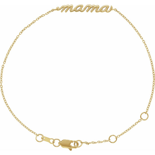 Petite Script Mama Bracelet