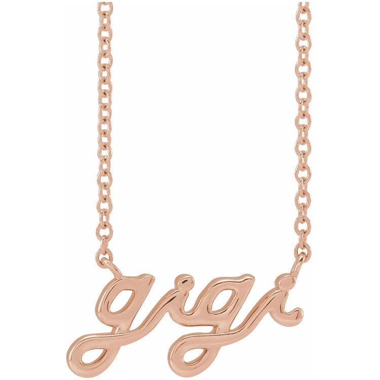 Petite Script Gigi Necklace