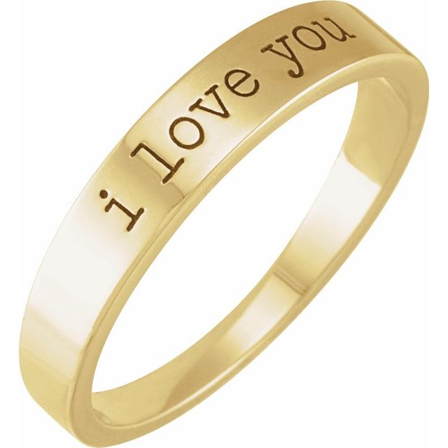 Love Notes "I Love You" Stackable Ring